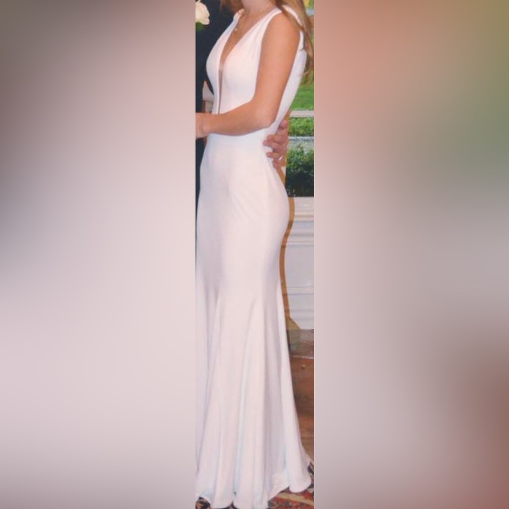 Jovani White Dress 22884 - Picture 6 of 16